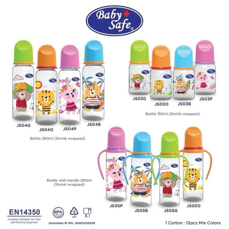 Jual Baby Safe Reguler Bottle Baby JS03 | JS04 | JS05 BPA Free Botol ...