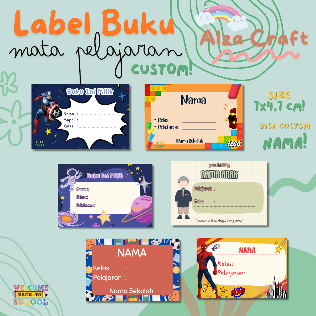 Jual Stiker Mapel Buku Pelajaran Isi 16 ( Motif Laki-Laki ) | Shopee ...
