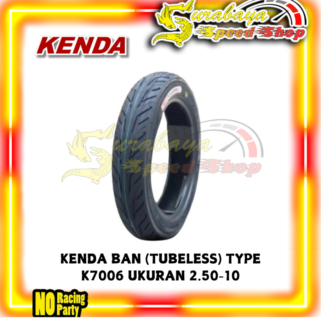 Jual Kenda Ban Motor Tipe K7006 Tubeless Ukuran 2.50 Ring 10 Untuk ...