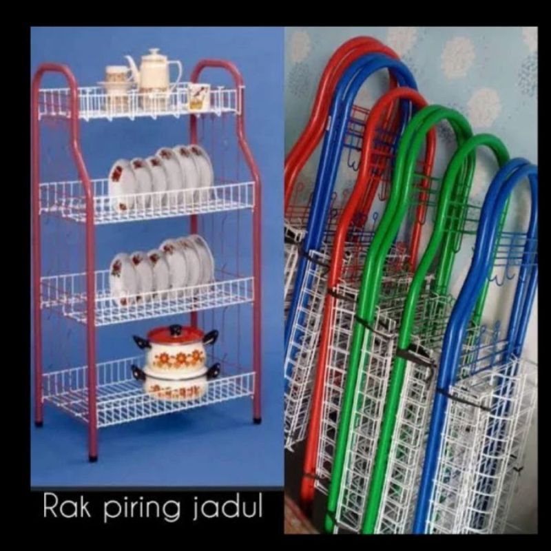 Jual Rak Piring Besi 4 Susun / Rak Piring Jadul | Shopee Indonesia