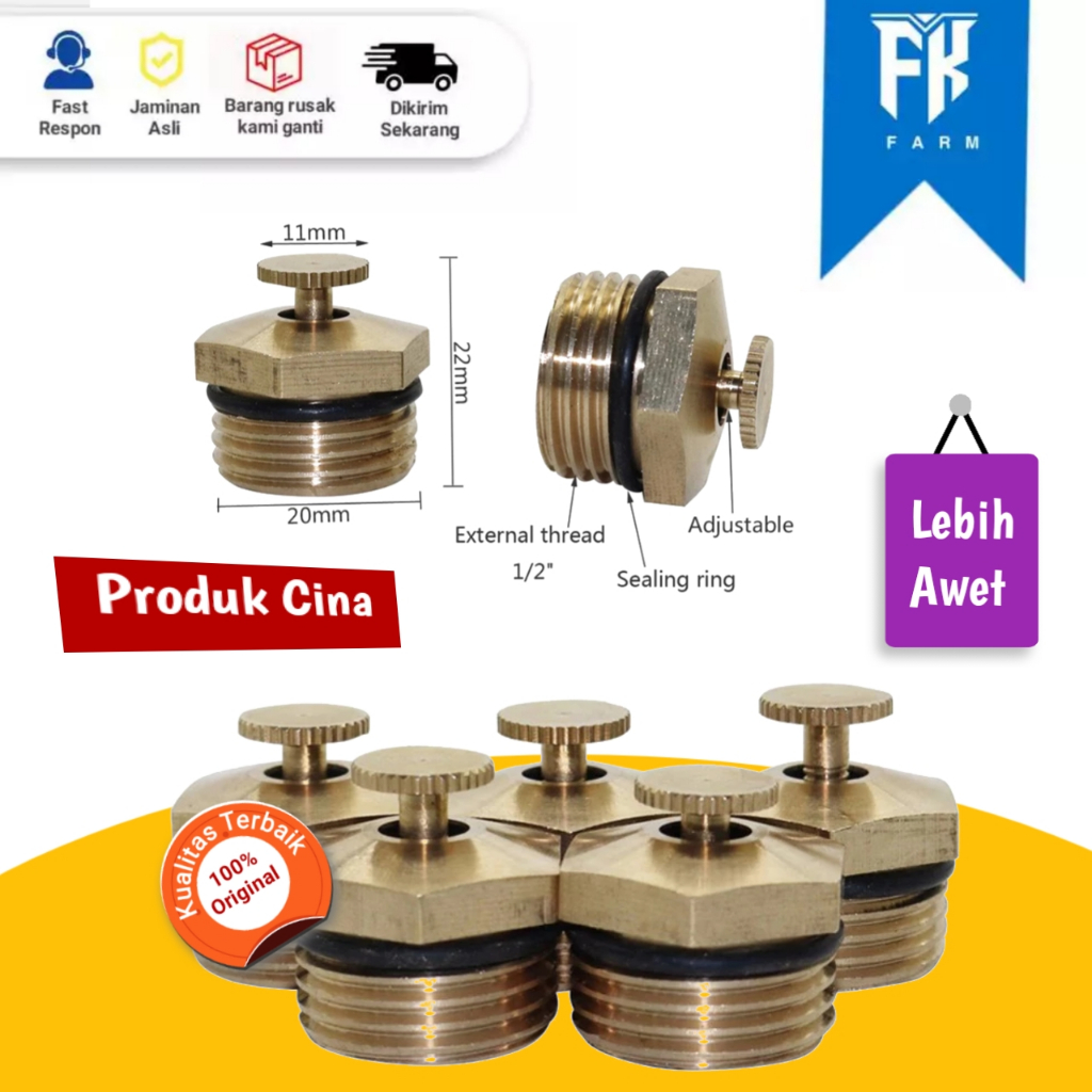 Jual SPRINKLER ALAT SIRAM KUNINGAN KRAN SPRINGKLER 1/2