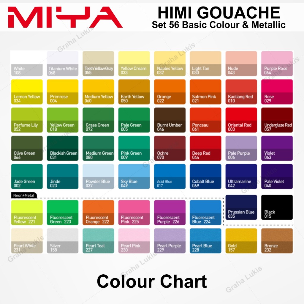 Jual Miya Himi Gouache 56 colors 30ml | Shopee Indonesia