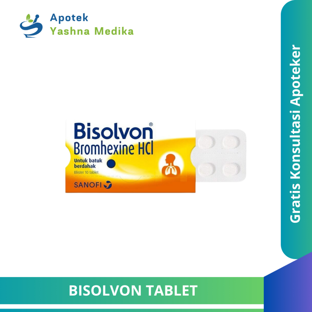 Jual Bisolvon 8 mg 10 Tablet - Mengurangi dan Mengencerkan Dahak di ...