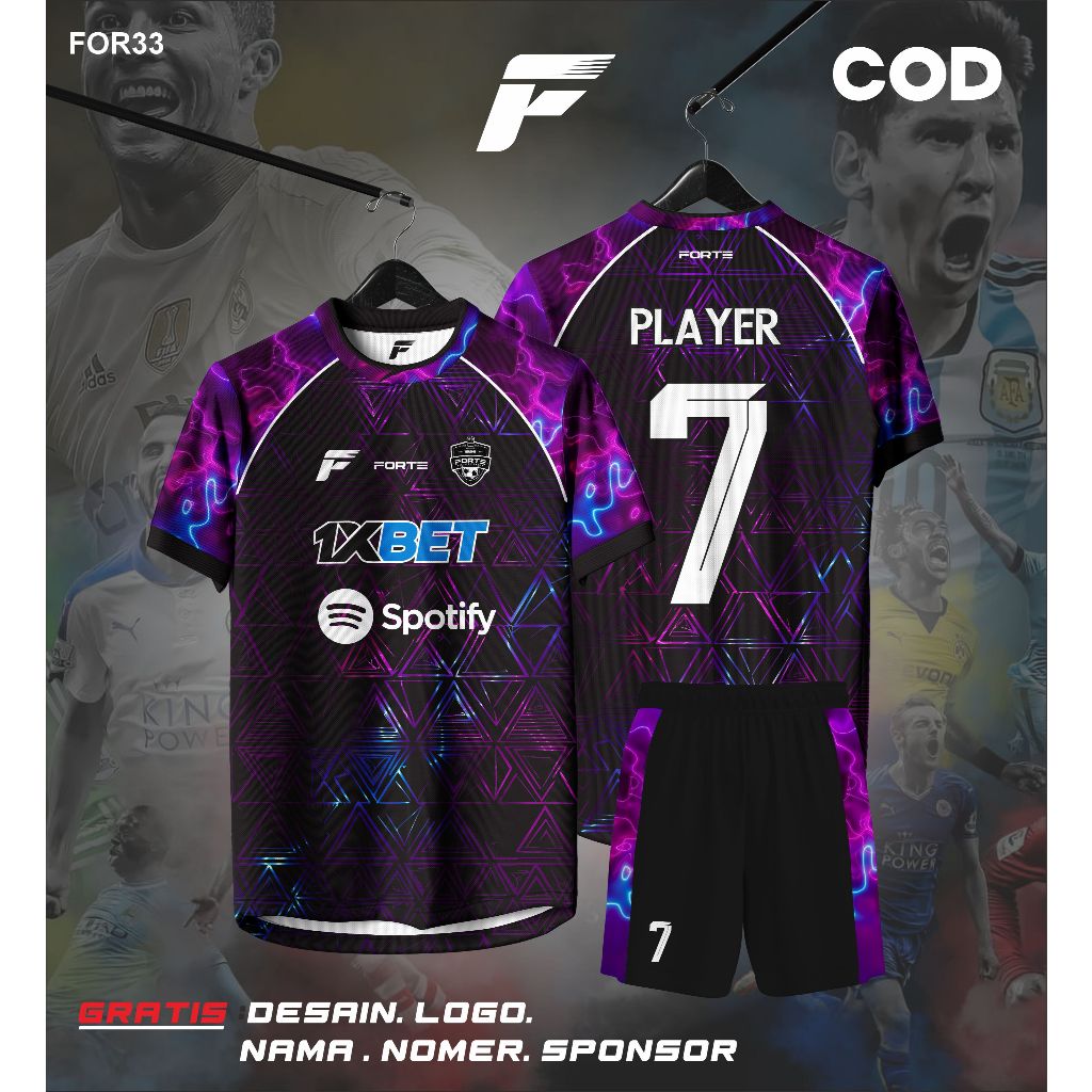Bola Keren Motif Baju Bola Terbaru JERSEY FUTSAL CUSTOM NAMA NOMER