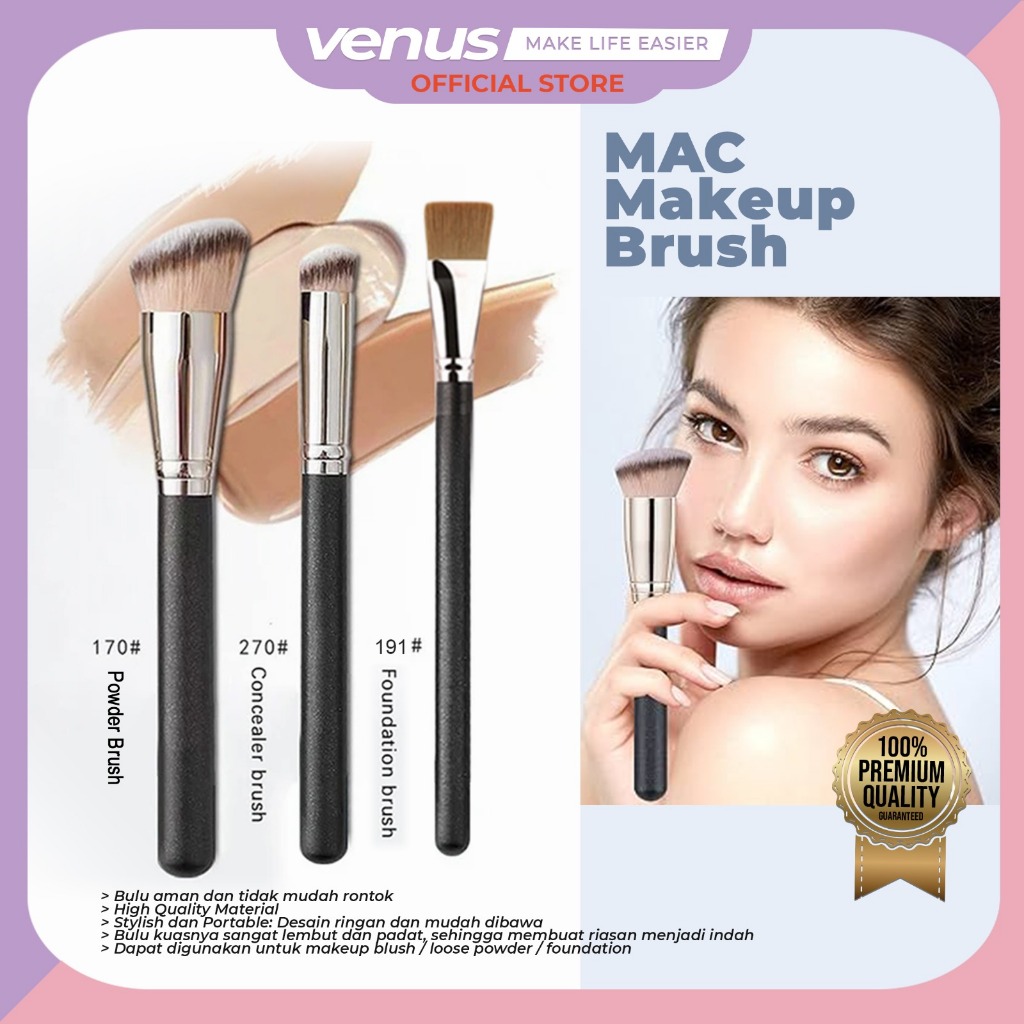 Jual Venusjkt Pcs Mac Makeup Brush Kuas Foundation Kuas Concealer Kuas Bedak Powder