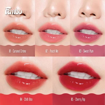 Fanbo Glossy Tint Dengan Sunflower Dan Chamomile Oil