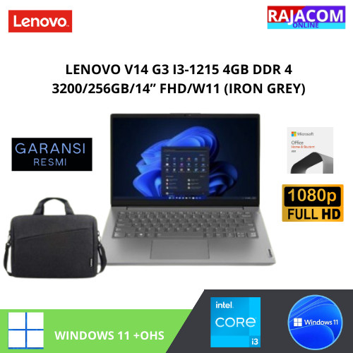 Jual laptop Lenovo V14 G3 Core i3-1215u 4/8 GB 256GB fhd win 11 home ...