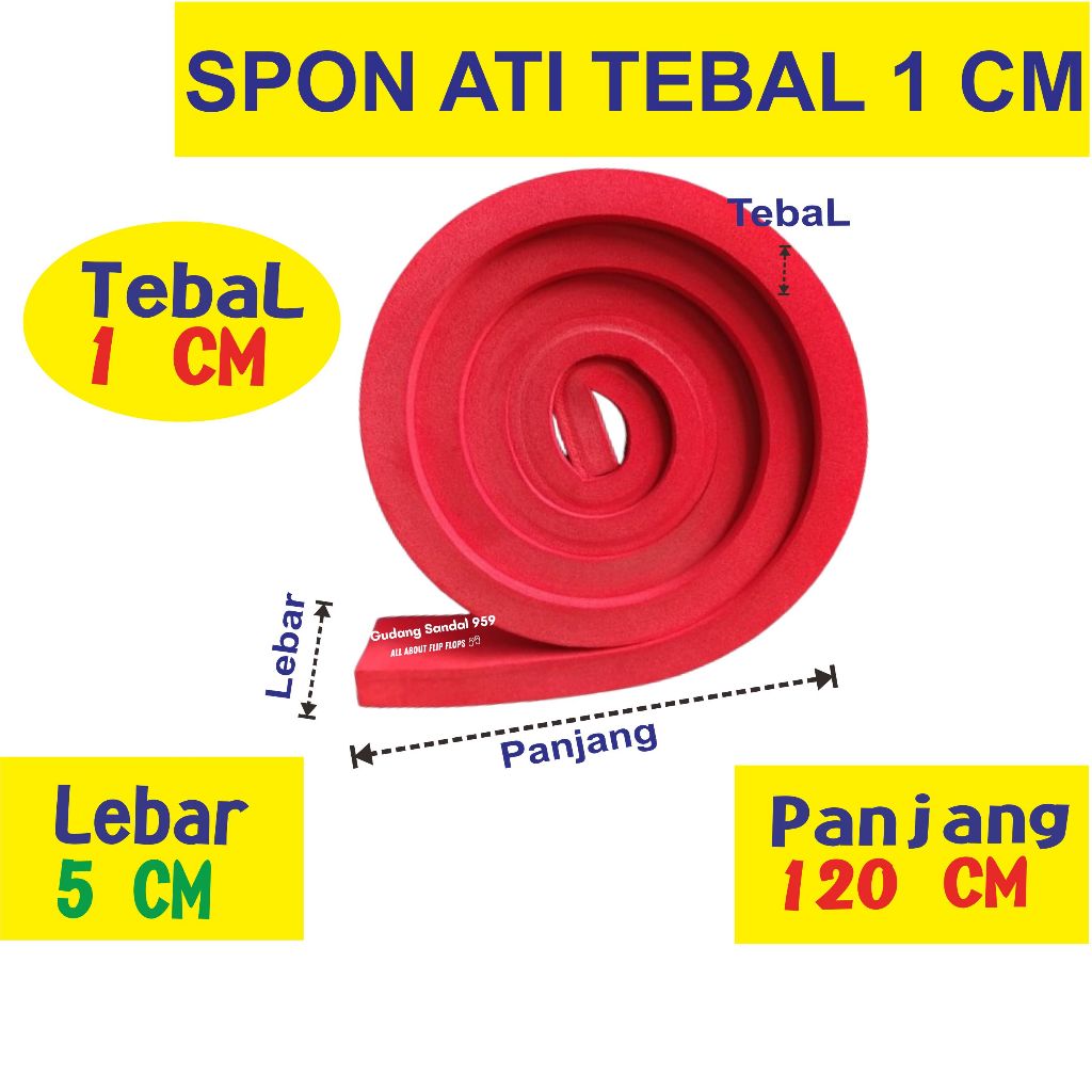 Jual ( LIMBAH ) SPON ATI / BUSA ATI / SPON EVA TEBAL 1 CM WARNA MERAH ...