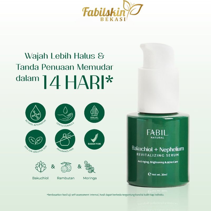 Jual Bakuchiol Nephelium Revitalizing Serum Fabil Natural Shopee