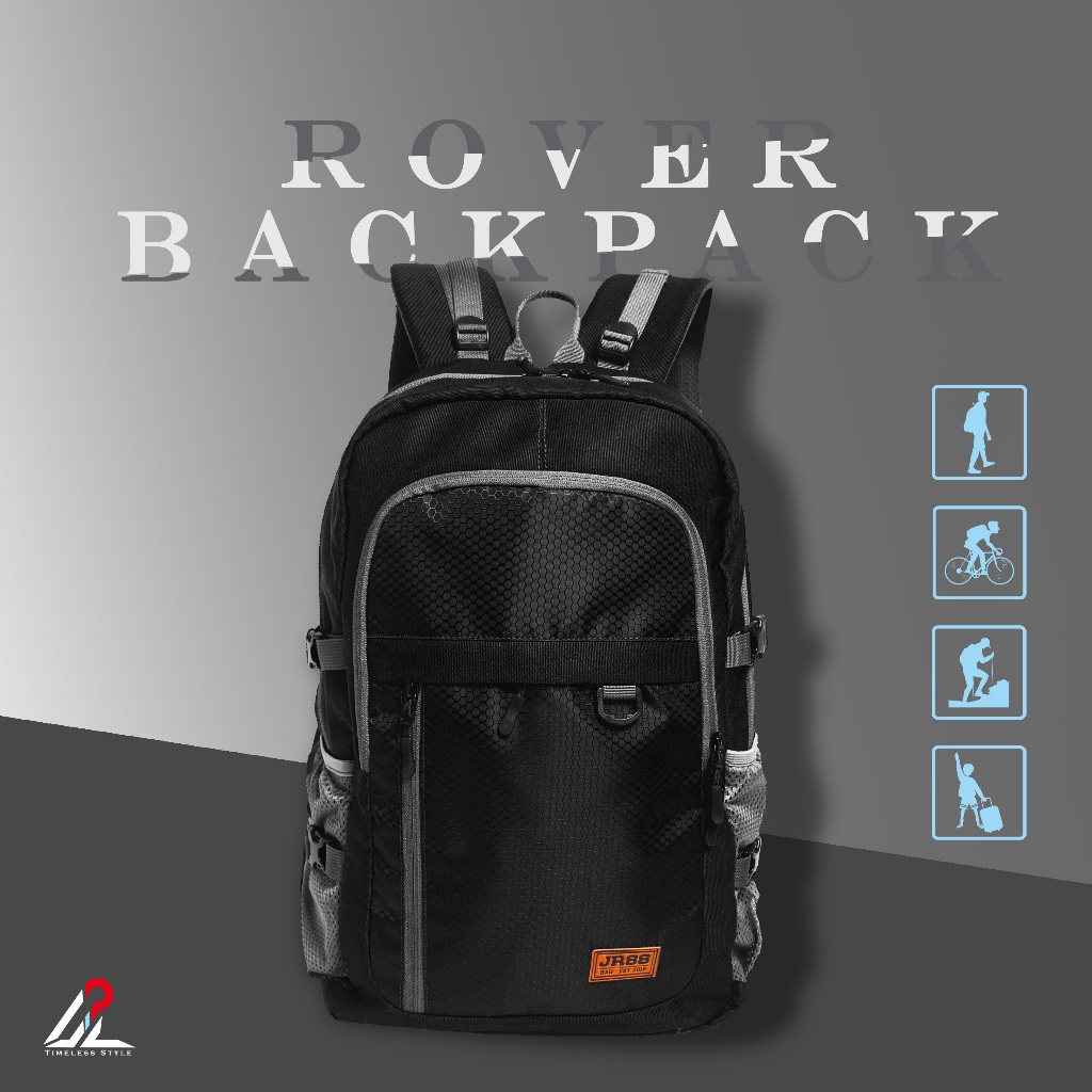Jual Tas Ransel Murah Rover backpack Hitam unisex Sekolah taveling dan ...