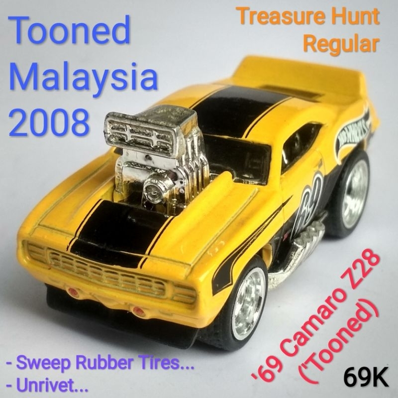 Jual Hot Wheels TH Treasure Hunt Regular 69 Chevy Camaro Z28