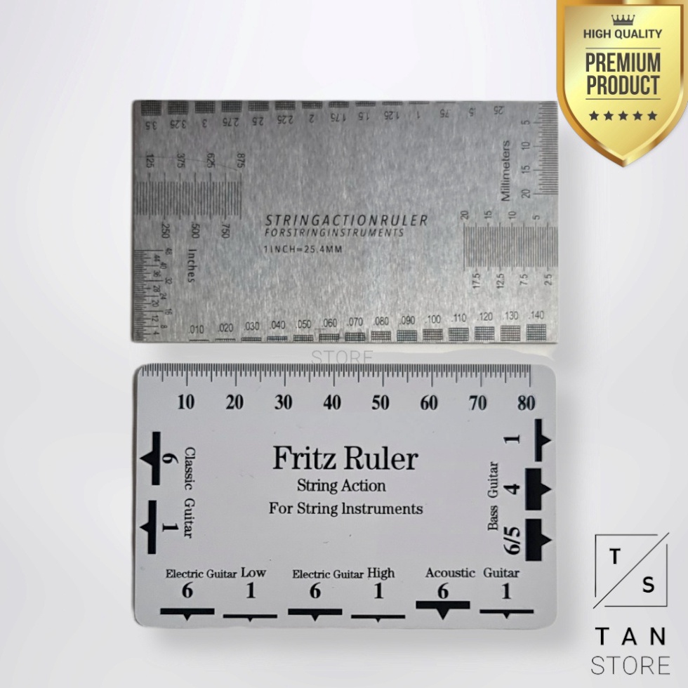 Jual HARGA GROSIR Alat Pengukur String Senar Gitar Fritz Ruler Besi ...