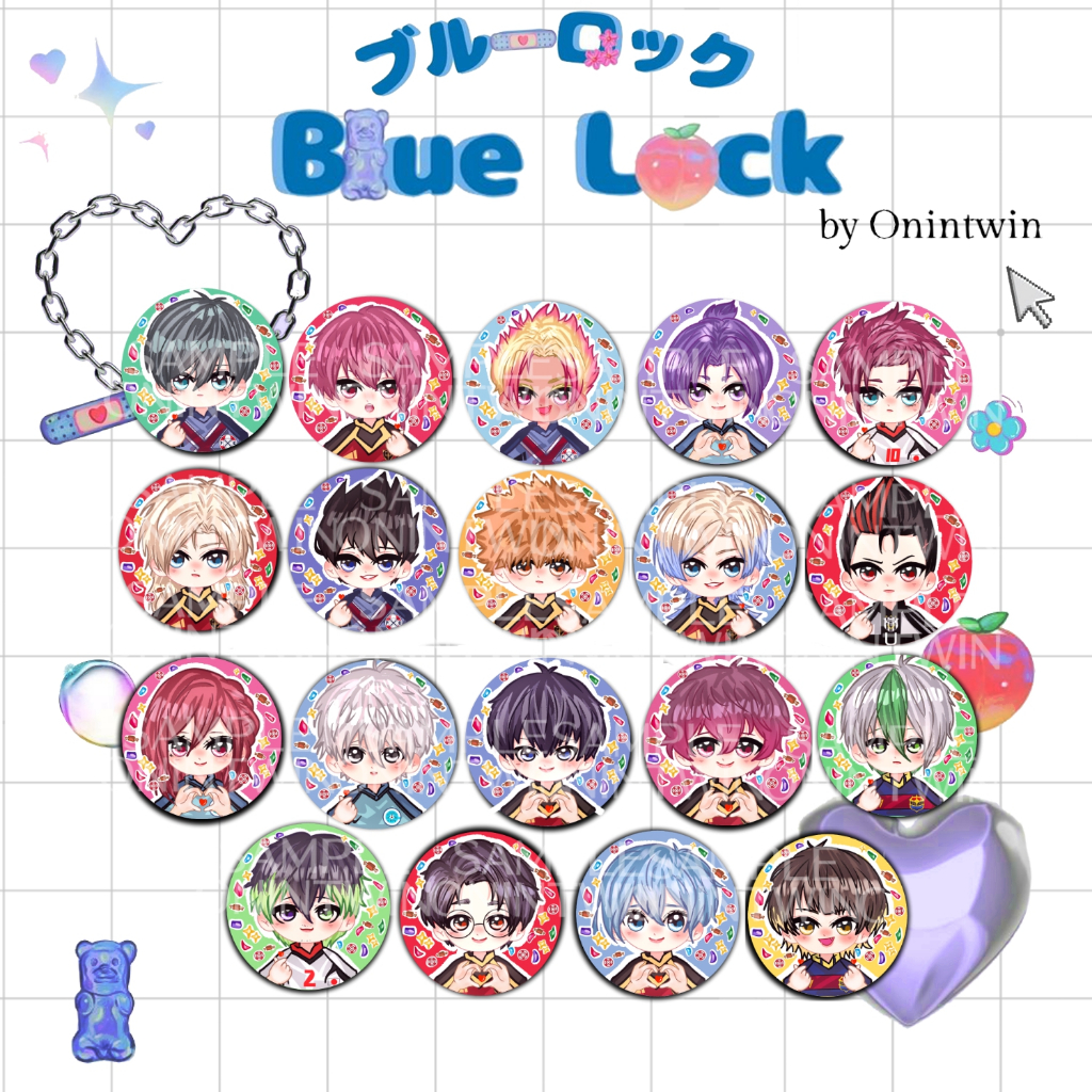 Jual Button pin Bluelock by onintwin / Mirror pocket Bluelock | Shopee ...