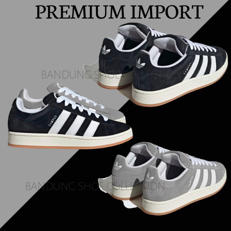 Jual Sepatu Sneaker Skate Adids Campus Oos S Warna Hitam Og Abu Abu Terbaru Model Besar Gemuk