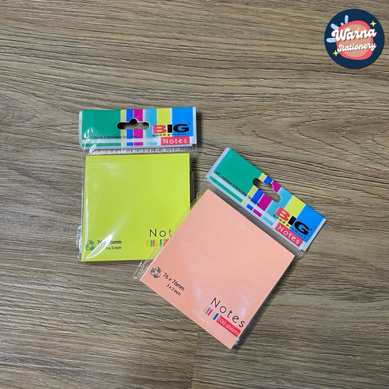 Jual STICKY NOTES BIG 76MM X 76MM 5 WARNA (SN-7676T) | Shopee Indonesia