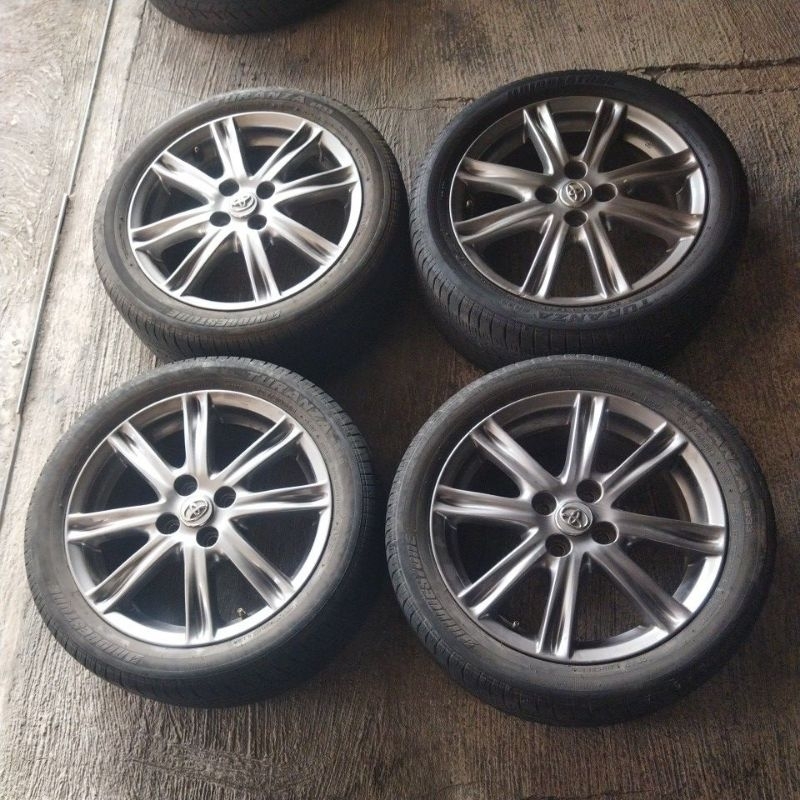 Jual velg yaris R16 pcd 4x100 original + ban | Shopee Indonesia