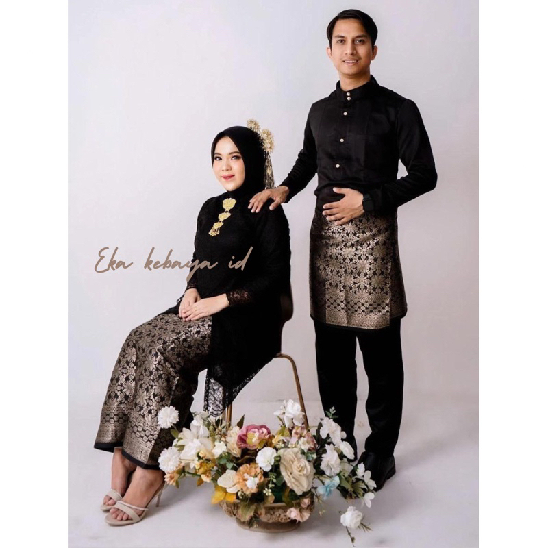 Jual Couple Songket Pasangan || Songket lilit + Songket Cowo || Rok ...