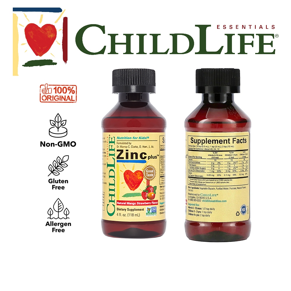 Jual ChildLife Essentials Liquid Zinc Plus for Kids & Babies | Shopee ...