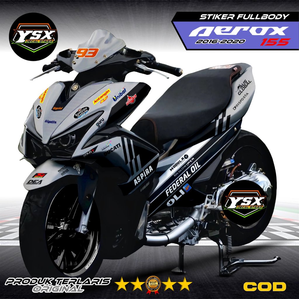 Jual Decal Aerox Old 155 Stiker fullbody Design Racing Masterpiece 2024 ...