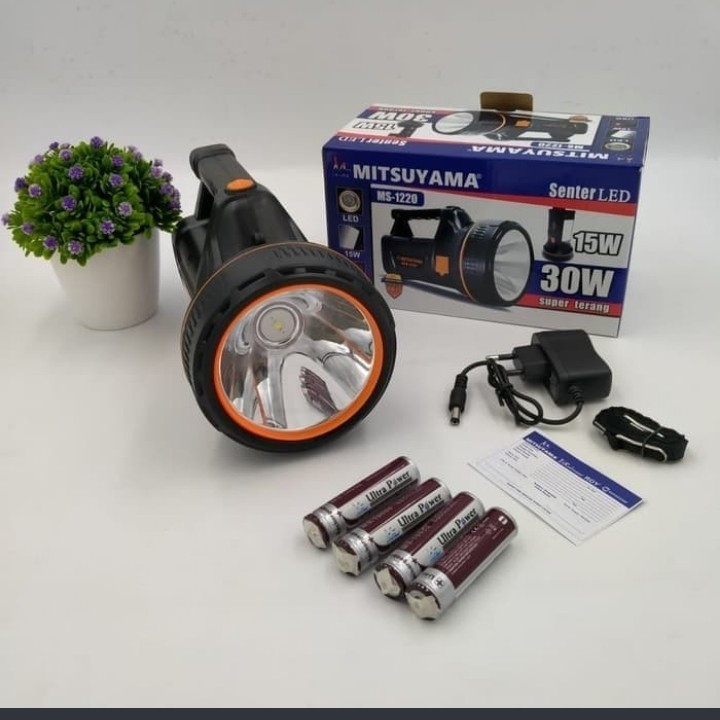 Jual LAMPU SENTER LED JUMBO JARAK JAUH LAMPU SECURITY EMERGENCY SUPER ...