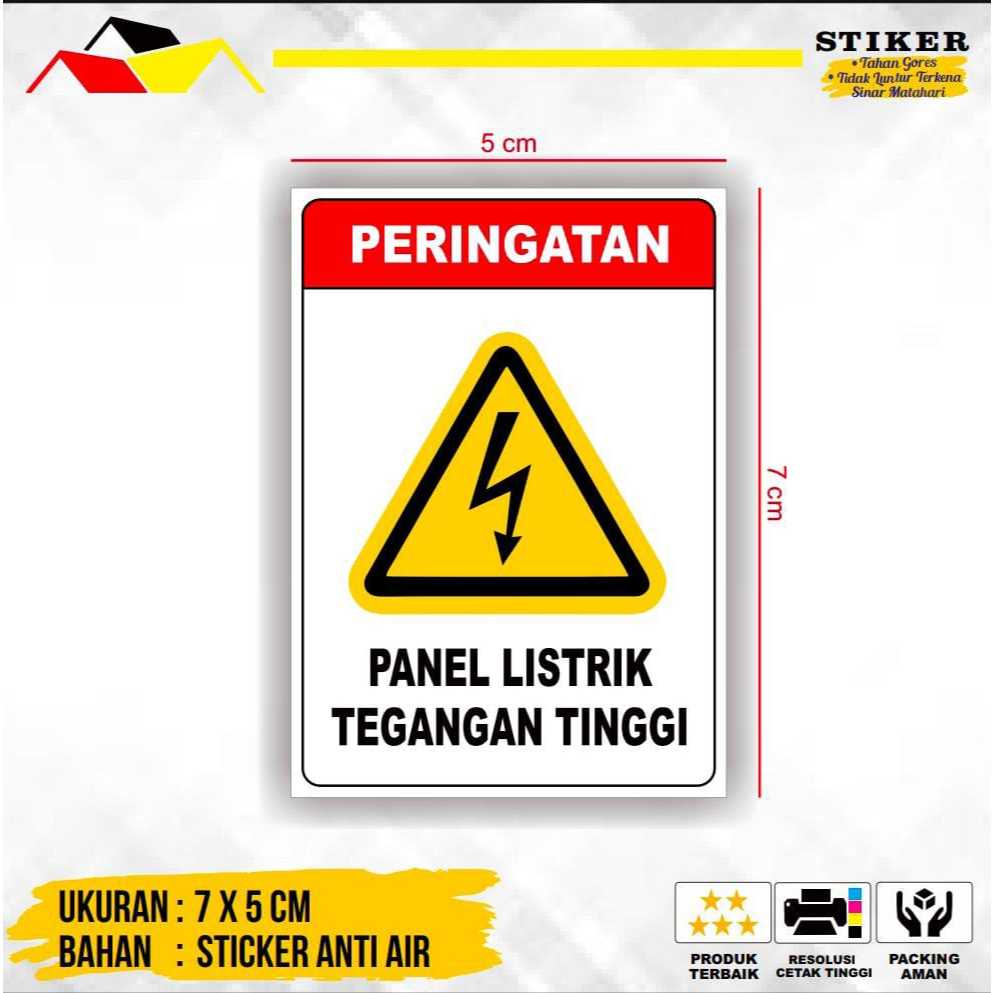 Jual Sign Stiker Arus Listrik tinggi / sticker high voltage / stiker ...