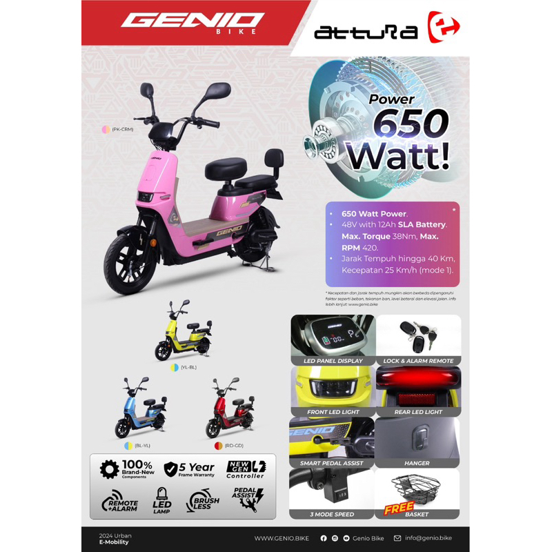 Sepeda Listrik Genio Attura E1
