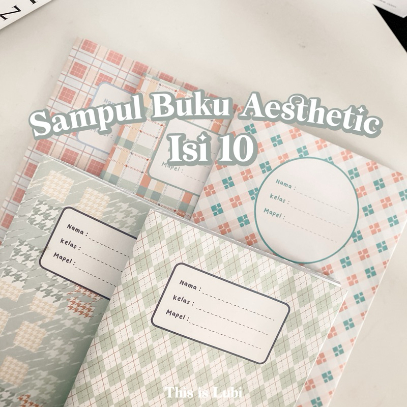 Jual Sampul Buku Aesthetic Isi 10 Sampul Buku Pastel Aesthetic Sampul Buku Motif Sampul Buku 3383