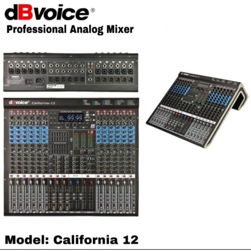 Jual Mixer dbvoice California 12 Original 12 Channel dB Voice | Shopee ...
