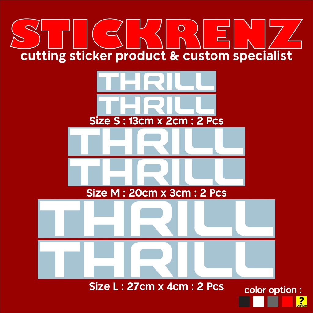 Jual Stiker Cutting Sticker Sepeda Thrill | Shopee Indonesia