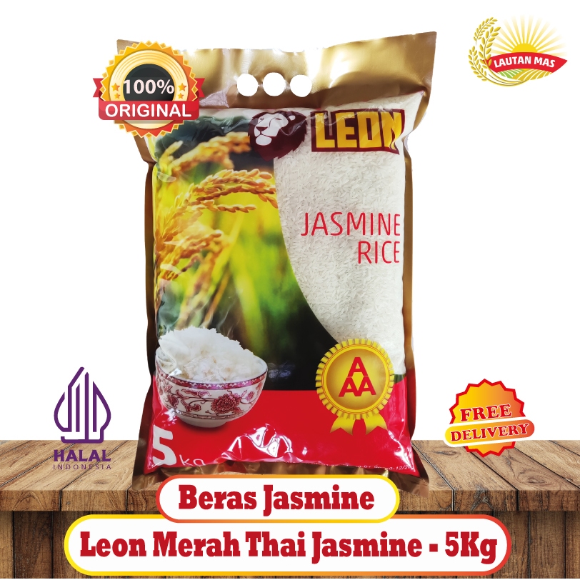 Jual Leon Merah Thai Jasmine Rice 5KG | Shopee Indonesia