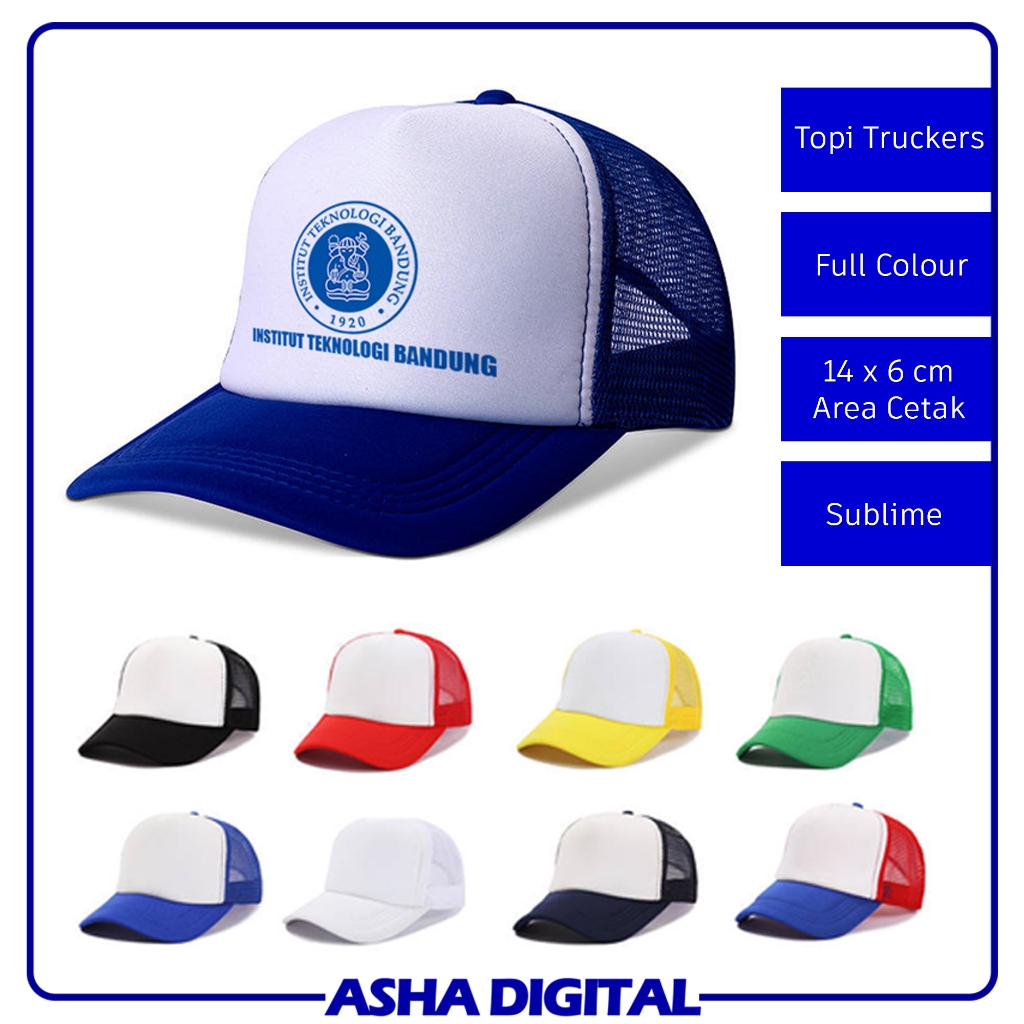 Jual Topi Trucker Custom Design Logo Tulisan | Sublim | Topi Jaring ...