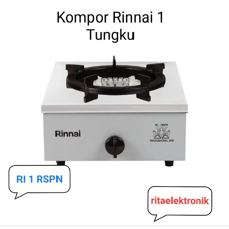 Jual Kompor Gas Satu Tungku Rinnai RI 1 RSPN/Kompor Gas 1 Tungku Rinnai ...