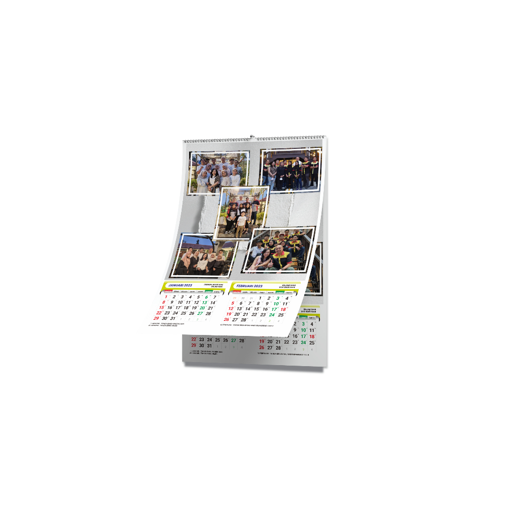 Jual cetak kalender dinding jepit kaleng digital print / custom ...