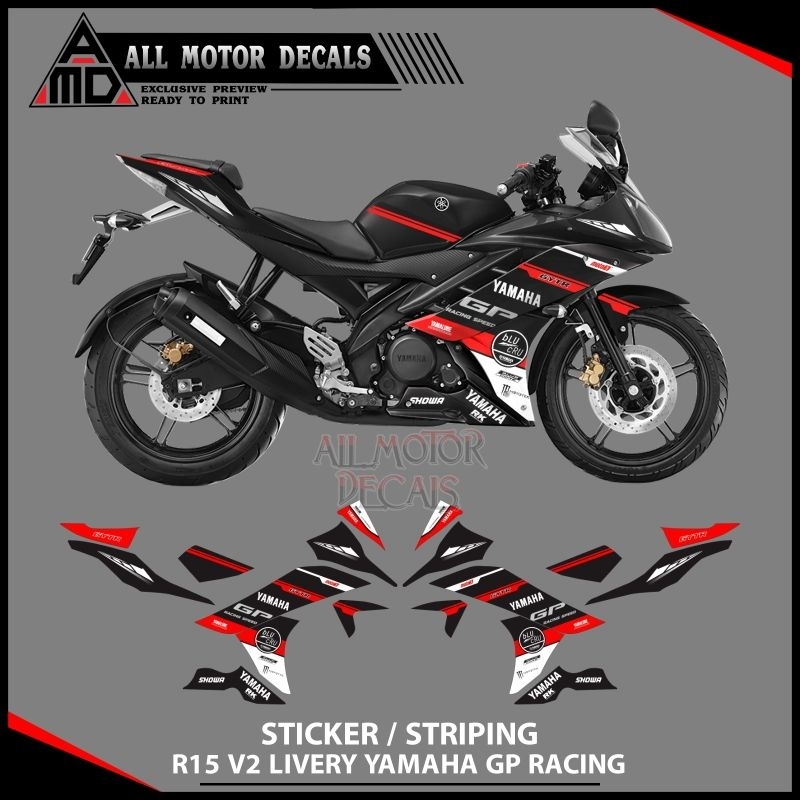 Jual Stiker Striping R15 V2 Livery Yamaha Gp Racing / Decal Yamaha R15 ...
