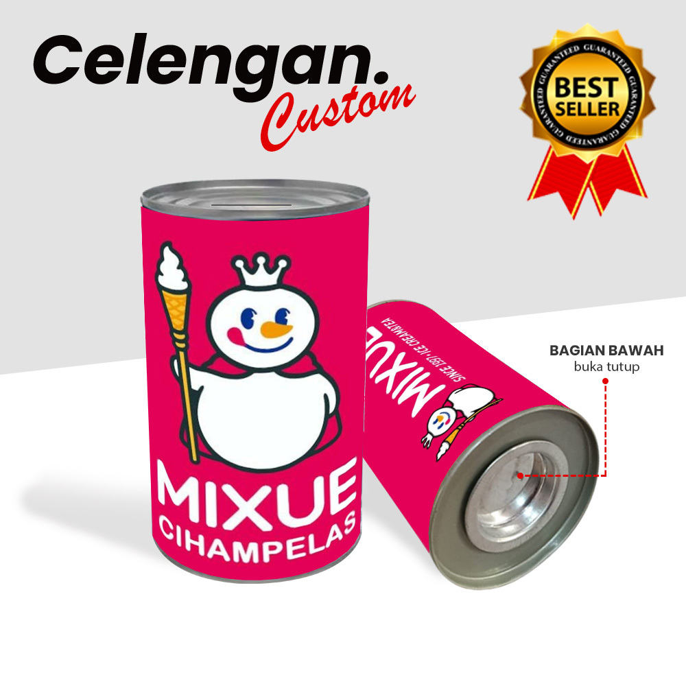 Jual CELENGAN CUSTOM MIXUE ICE CREAM / CELENGAN BUKA TUTUP PERMANEN ...