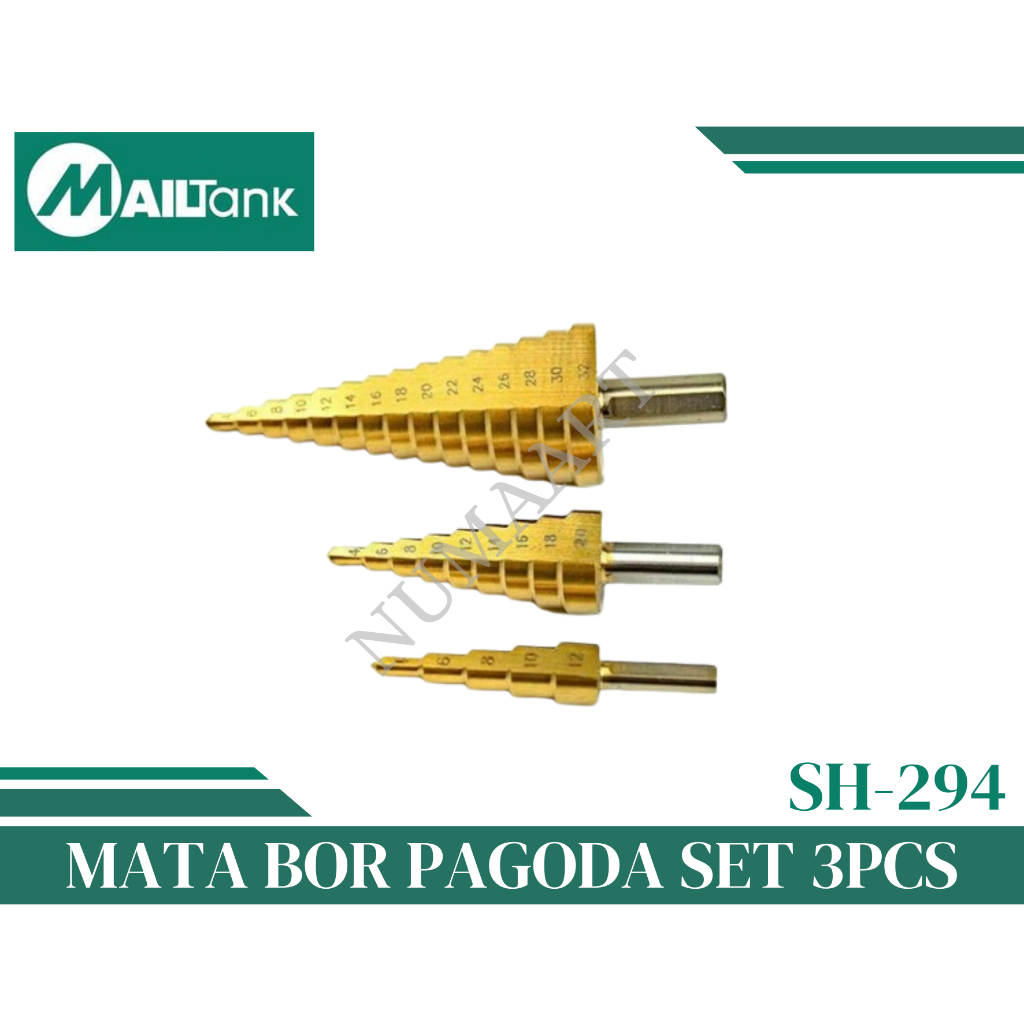 Jual Mailtank Sh Mata Bor Pagoda Spiral Besi Set Pcs Kuningan Kayu Plastik Shopee