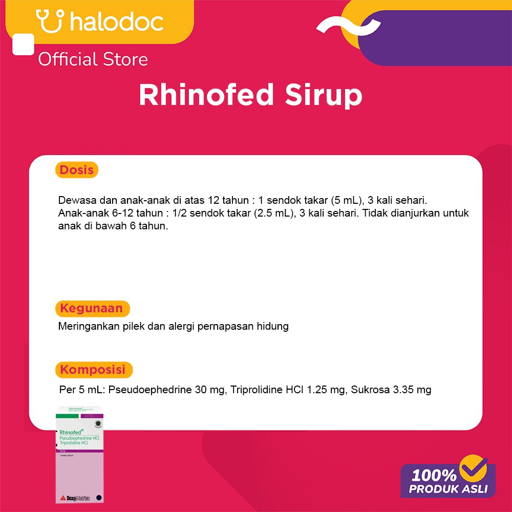 Jual Rhinofed Sirup 60 ml | Shopee Indonesia