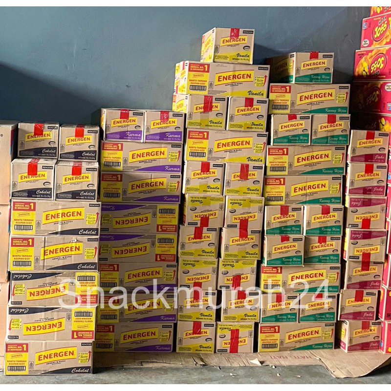 Jual Energen isi 16 Renteng Per Dus Cokelat Vanila Kurma Jahe Kacang ...