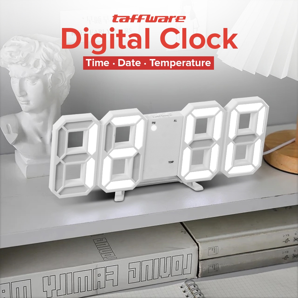 Jual Taffware Jam Meja LED Digital Clock / Jam Meja / Jam LED/ Jam ...