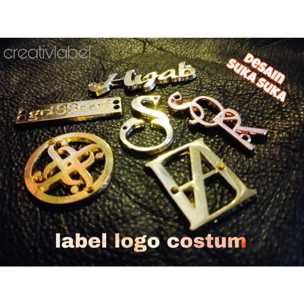 Jual LABEL CUSTOM LOGAM METAL MERK BAHAN ZINC ALLOY | Shopee Indonesia