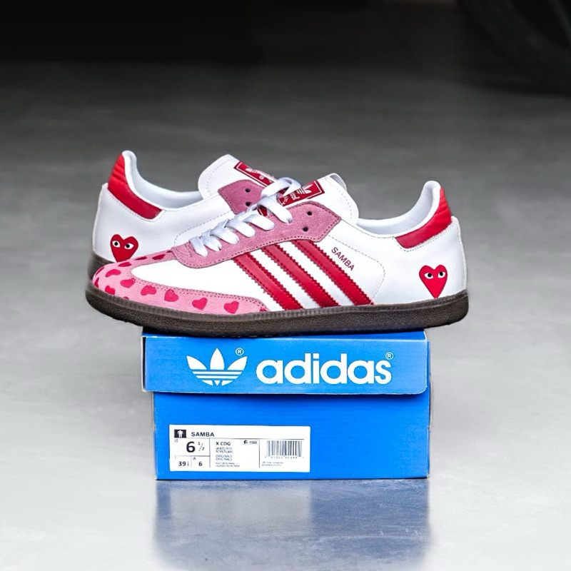 Jual Sepatu ADIDAS SAMBA OG X CDG WHITE RED WOMAN'S Shopee Indonesia