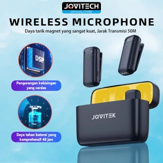 Jovitech Microphone Wireless Mic Clip on Dual Lavalier Mikrofon Peredam Kebisingan Vlog with Charging Case - LM03