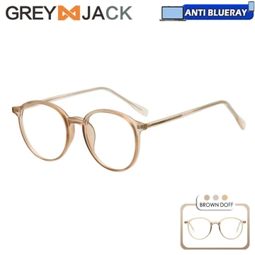 Grey Jack Kacamata Antiradiasi Blueray TR90 Oval Series Ringan Fashionable Bisa Minus Wanita