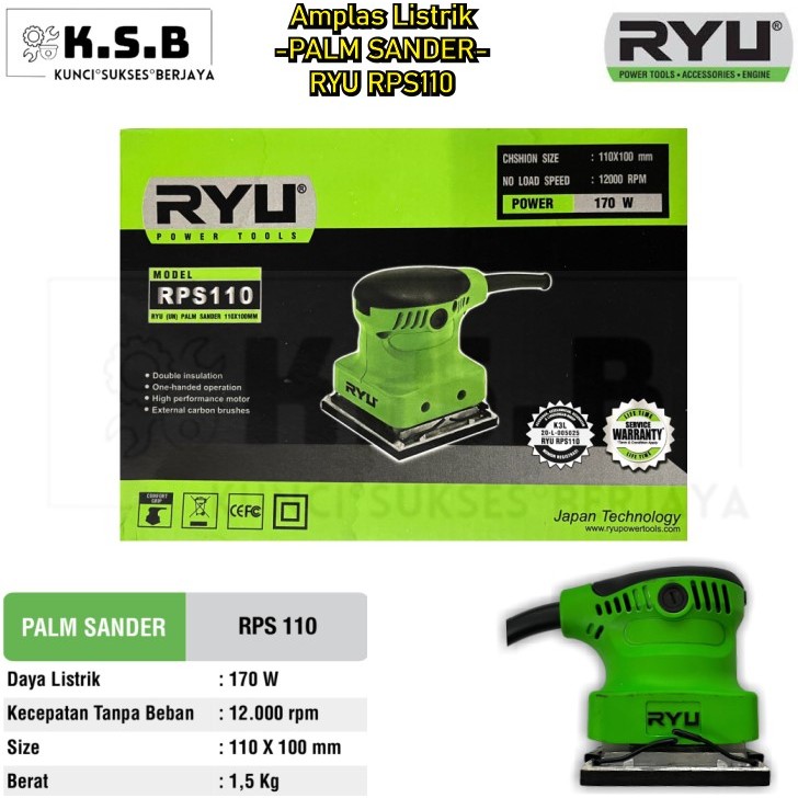 Jual Mesin Amplas Listrik / PALM SANDER RYU RPS110 | Shopee Indonesia