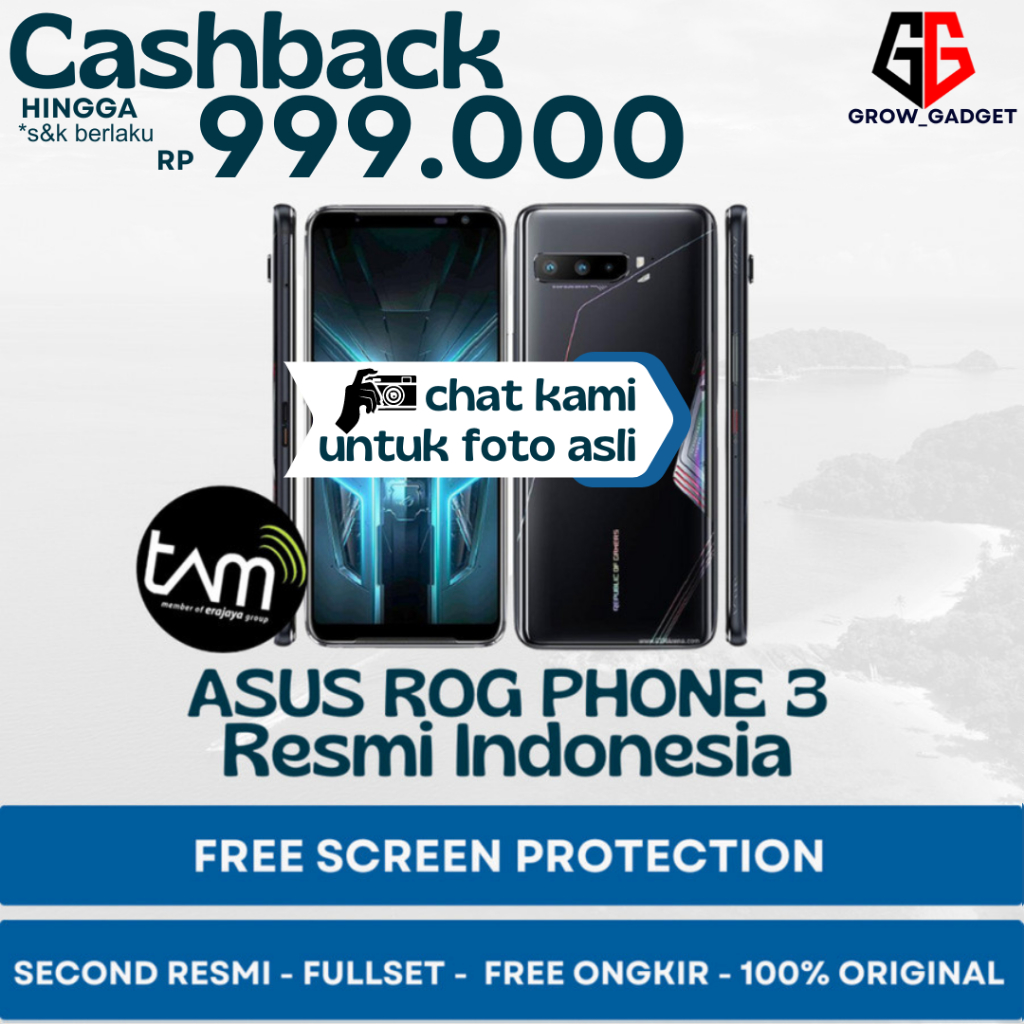 Jual ASUS ROG PHONE 3 8/128GB 12/128GB 12/256GB SECOND RESMI TAM ...