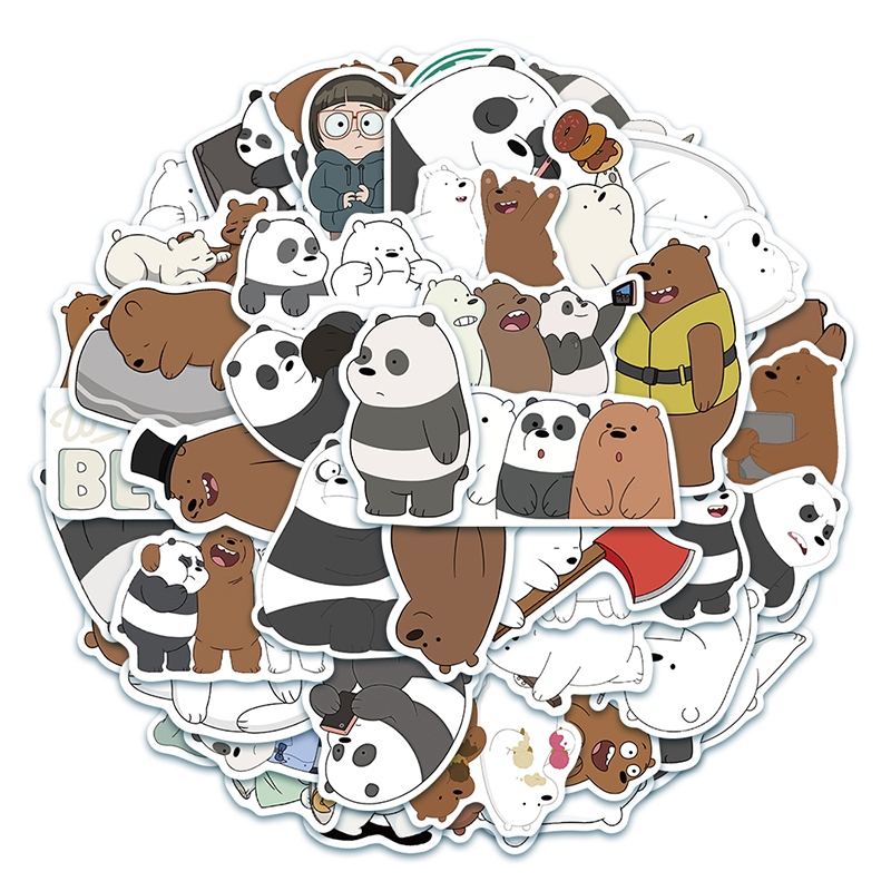 Jual 50 PCS gaya Animasi Beruang Telanjang lucu stiker untuk Buku ...