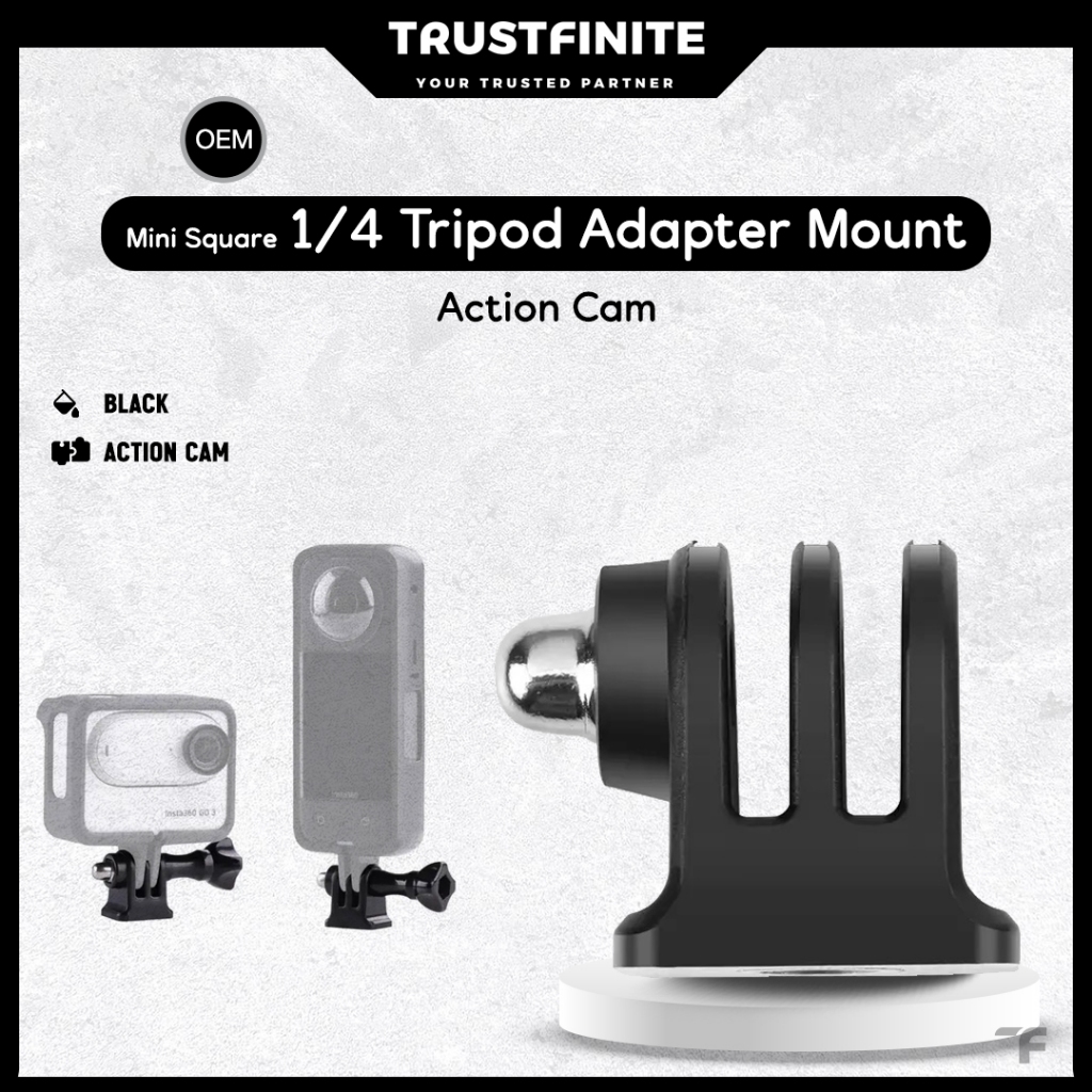 Jual Adapter Invisible 1/4 Tripod Adapter Mount / Mini Square Invisible ...