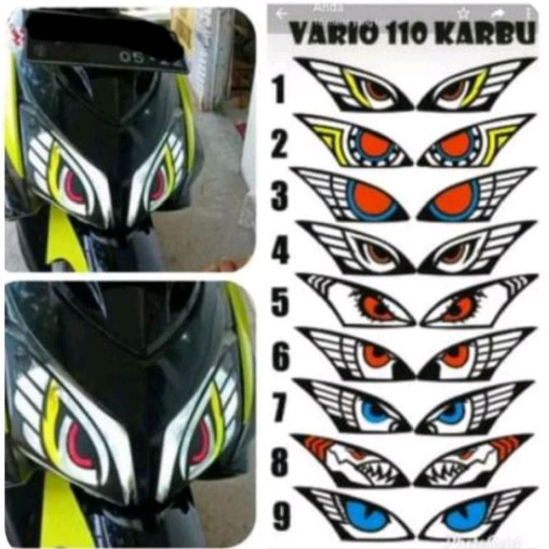 Jual Stiker Sticker Lampu Mata Vario Carbu Shopee Indonesia