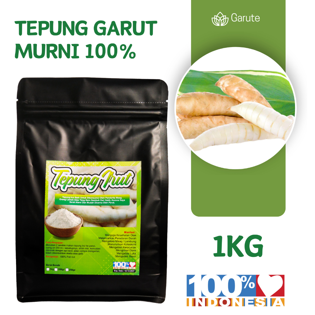 Jual Tepung Pati garut 1kg Murni 100%/PREMIUM Tepung Pati Angkrik ...