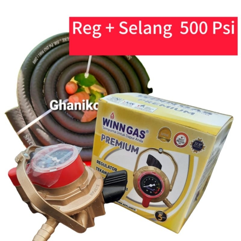 Jual Regulator Winn gas W 800 Nusantara Premium Double lock selang gas ...